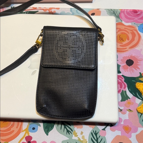 Tory Burch Black Perforated Crossbody - Picture 2 of 6